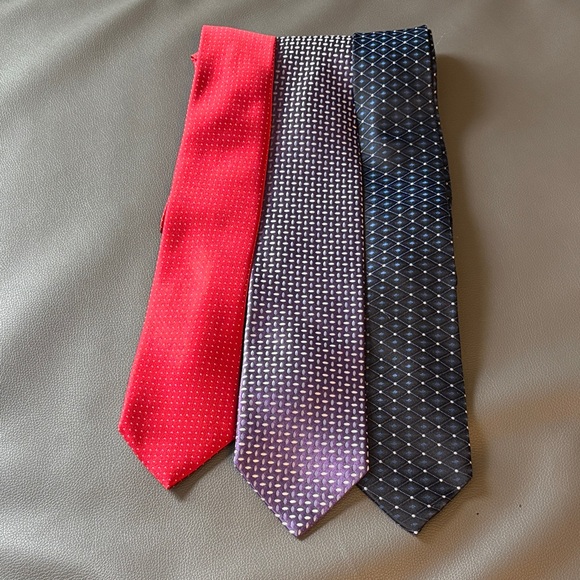 Tommy Hilfiger Other - Tommy Hilfiger Men's Red, Purple and Black Tie Set